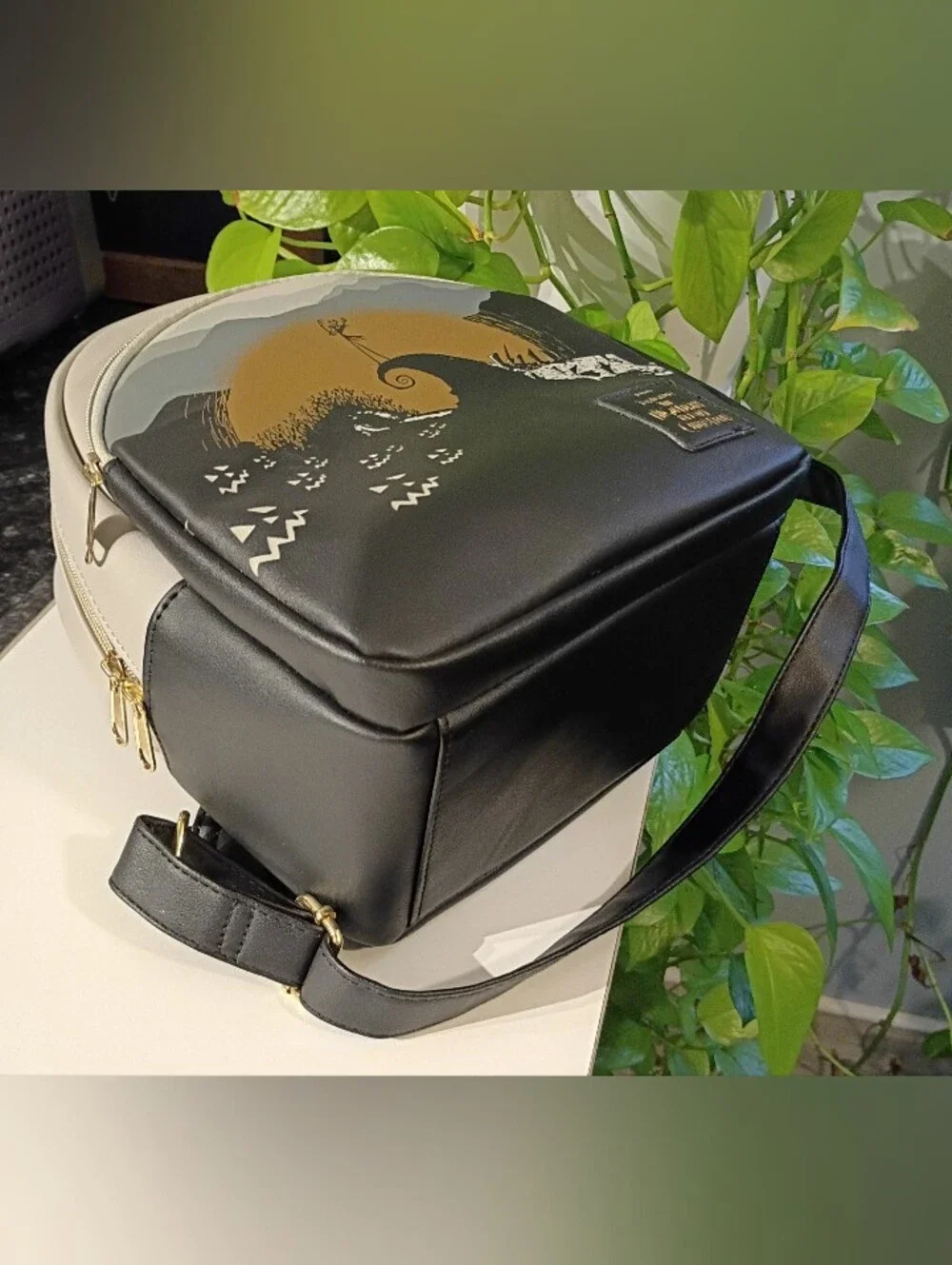 Disney The Nightmare Before Christmas Mini Backpack - Black, Cream & Gold